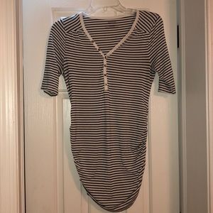 3/4 sleeve, v-neck- Maternity shirt